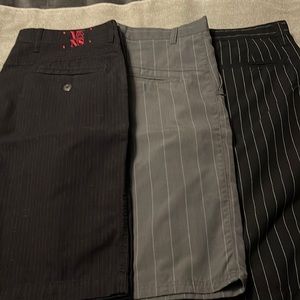 3 pairs pinstripe shorts  size 36